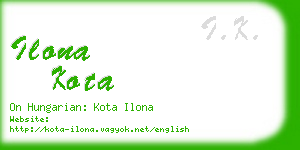 ilona kota business card